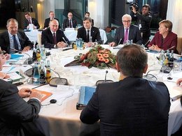 Встреча В.Путина с членами "Нормандской четверки"