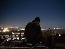 Боец курдских сил "пешмерга" перед началом атаки на Мосул. 18 октября 2016