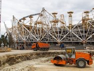 Строящийся стадион «Волгоград Арена» в октябре 2016 года