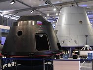 Макет корабля «Федерация», представленный на МАКС 2013. 