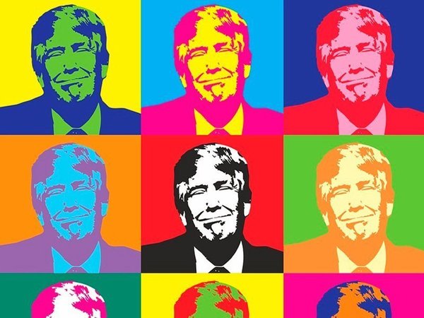 Президента США Дональд Трамп. Стилизованный портрет.