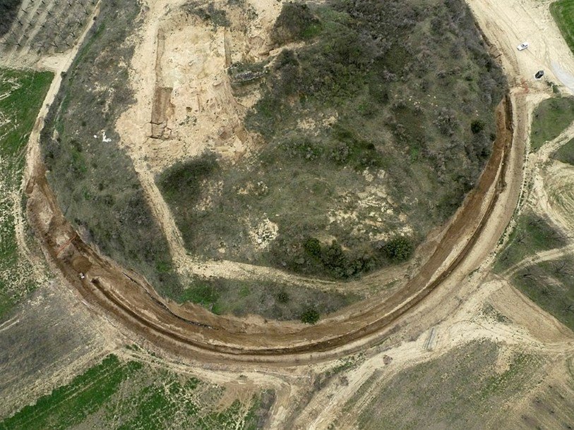 Аэроснимок холма Каста