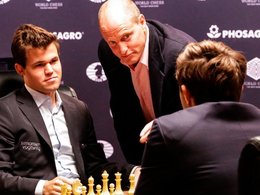 Сергей Карякин и Магнус Карлсен - чемпионат мира по шахматам 