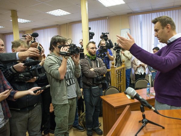 А.Навальный на заседании по делу "Кировлеса". 2016.
