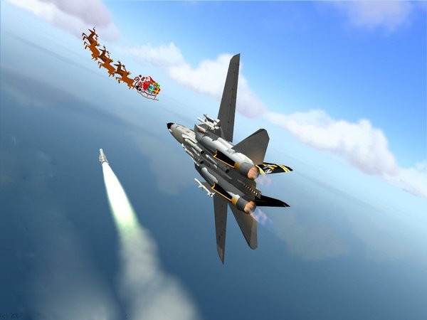 Дед Мороз и самолет.