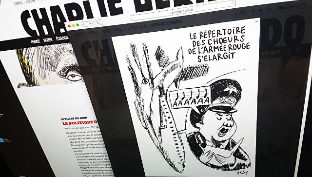 Карикатура Charlie Hebdo на авиакатастрофу Ту-154