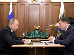 Президент Владимир Путин и губернатор Свердловской области Евгений Куйвашев