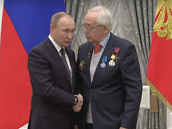 Василий Ливанов с Владимиром Путиным