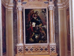 Картина Гверчино в интерьере церкви до кражи