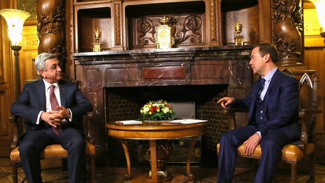 Встреча Дмитрия Медведева с Сержем Саргсяном