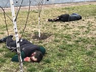 Тела местных жителей, обвиняемых в нападении на воинскую часть Росгвардии в станице Наурской