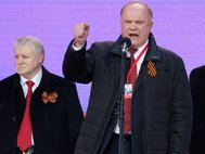 Лидеры думских фракций Сергей Миронов, Геннадий Зюганов и Владимир Жириновский