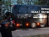 Поврежденный автобус футболистов «Боруссии»
