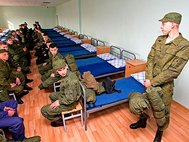 Отправка призывников с призывного пункта