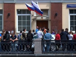 Журналисты у штаба А.Навального в Москве