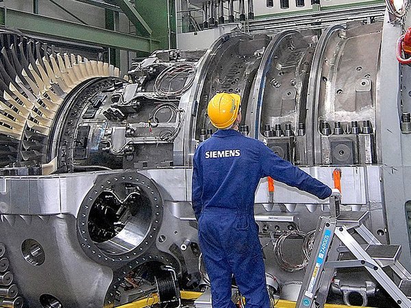 Турбина на заводе Siemens