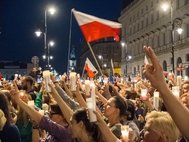 Акция протеста в Варшаве 19 июля 2017