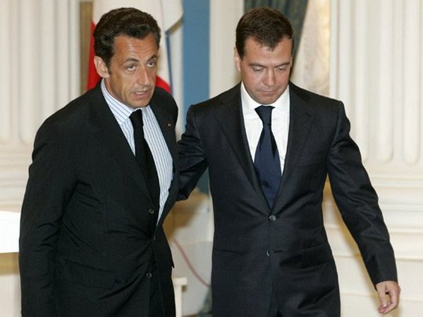 Николя Саркози и Дмитрий Медведев