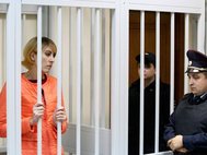 Ольга Алисова, обвиняемая в наезде на шестилетнего ребенка в Балашихе , в Железнодорожном городском суде Подмосковья