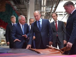 Владимир Путин на Рязанском кожевенном заводе