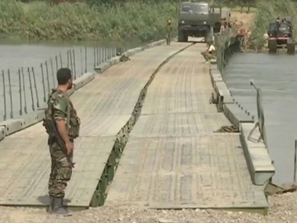 Мост через Евфрат, наведенный российскими воеными инженерами