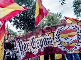 Противники отделения Каталонии от Испании. Барселона, 22 сентября 2017