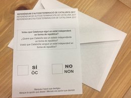 Бюллетень на референдуме в Каталонии