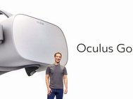 Марк Цукерберг на фоне Oculus Go