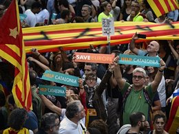 Митинг в Барселоне 21 октября 2017