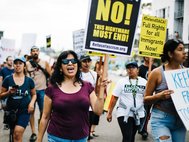 Марш за права иммигрантов. Лос-Анджелес, сентябрь 2017