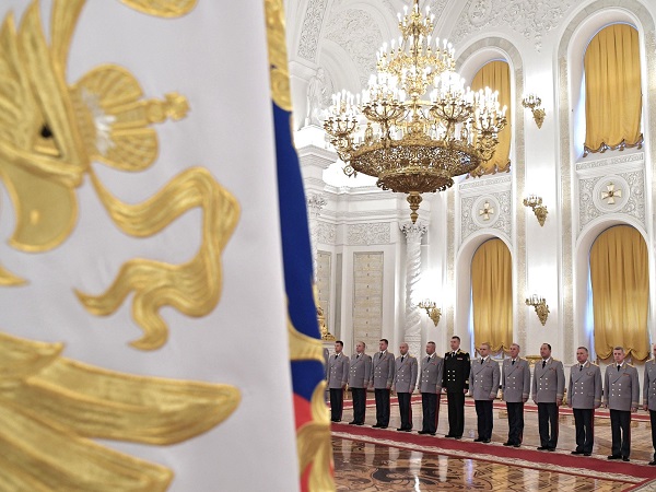 Церемония представления офицеров в Кремле