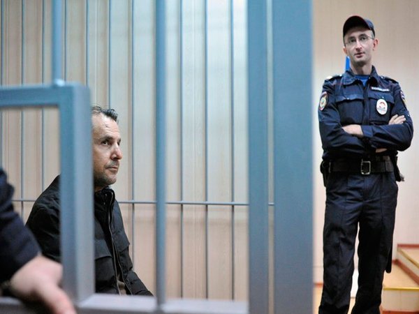 Напавший на журналистку «Эха Москвы» Борис Гриц в зале Пресненского суда