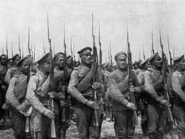 Русская пехота в строю. 1917