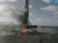 Возгорание Falcon 9 после посадки