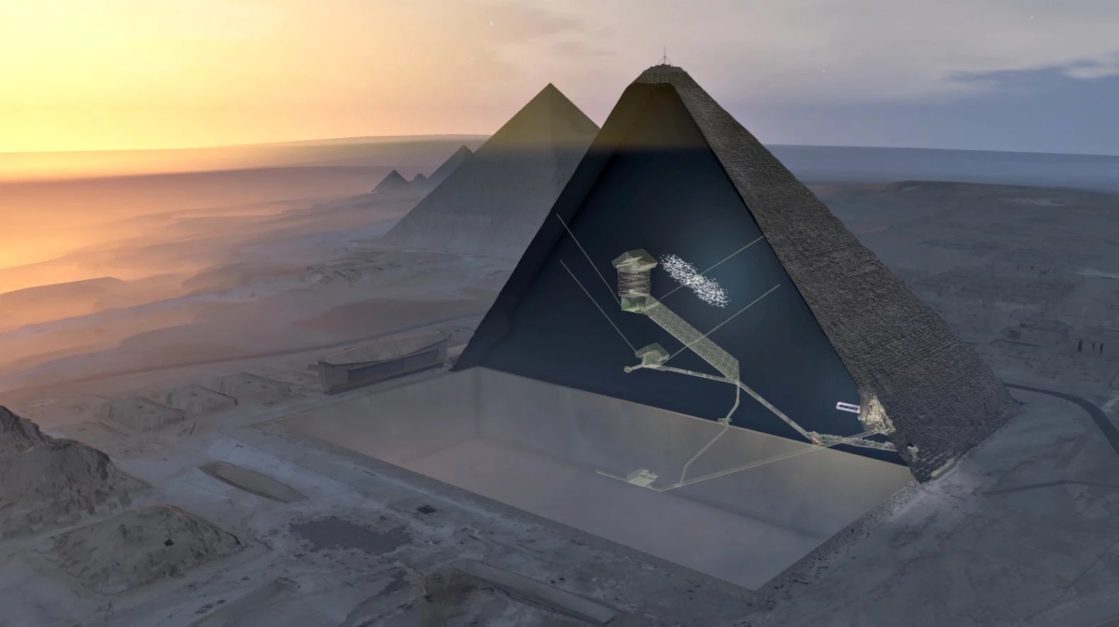как выглядит египетская пирамида внутри