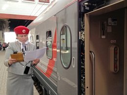 Отправление поезда с Казанского вокзала