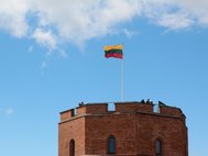 Флаг Литвы в Вильнюсе