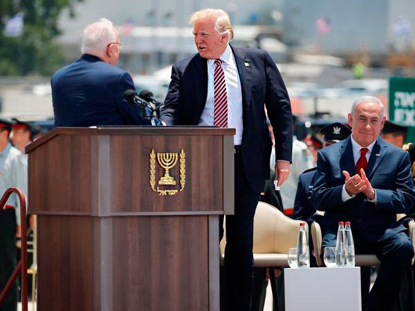 Д.Трамп во время визита в Израиль