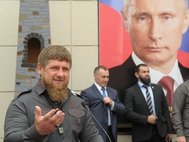 Рамзан Кадыров в Гимназии №1 во время визита ОЛьги Голодец и Льва Кузнецова