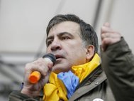 Михаил Саакашвили перед сторонниками у Верховной Рады