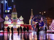 Новогодняя подсветка в центре Москвы
