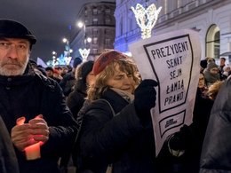 Демонстрация  в защиту независимости судов. Варшава, 20 декабря 2017