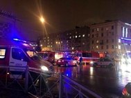 Оперативные службы на месте взрыва в Санкт-Петербурге 27 декабря 2017