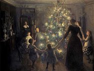 Картина датского художника Вигго Юхансена "Светлое Рождество" (1891)