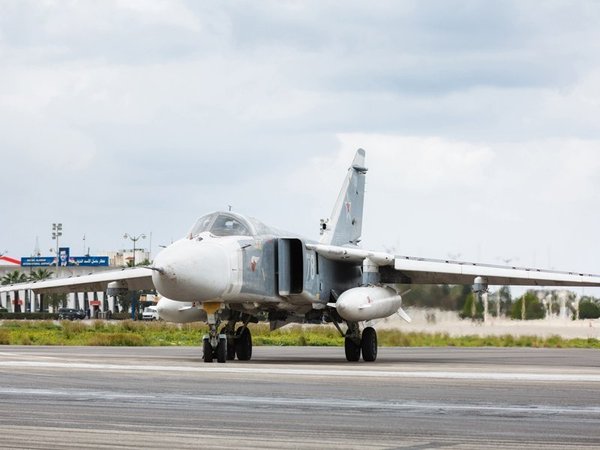 Подготовка экипажей Су-25 к вылету с авиабазы Хмеймим на Родину