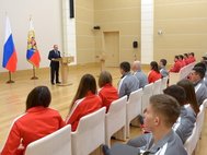 Владимир Путин на встрече с российскими  участниками Игр в Пхенчхане