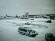 Последствия снегопада в Шереметьево