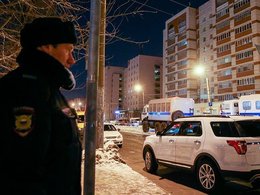 Полиция на месте происшествия в Казани