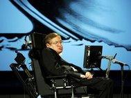 Стивен Хокинг выступил с лекцией "Почему мы должны уйти в космос" на мероприятии, посвященном 50-летию NASA.  2008г.