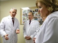 Владимир Путин на встрече с медиками